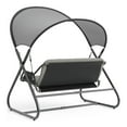 thumbnail image 5 of Furniture of America Tandor UV-Resistant Patio Cushioned 2-Seater Swing Chair, Black, 5 of 12