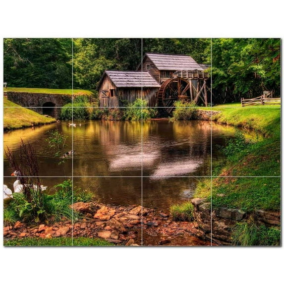 River Ceramic Tile Mural Kitchen Backsplash Bathroom Shower 401480-L43