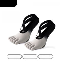 MaiYa 2-Pairs Yoga Socks for Women Non-Slip Grippy Yoga Socks with Toe Separation & Arch Support, Non-Slip Grip Socks for Pilates, Barre, Workout and Fitness