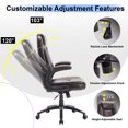 thumbnail image 6 of AFO Big and Tall Ergonomic Office Chair, High-Back Executive Leather Chair with Adjustable Armrests, Brown, 6 of 7