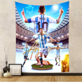 thumbnail image 1 of Football Player Messi's Birthday Theme Customized Fan Garden Party Decoration Banner Provides Portrait Photography Studio Props, 1 of 6