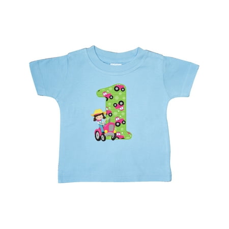 

Inktastic Tractor Girl 1st Birthday Gift Baby Girl T-Shirt