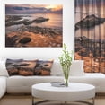 thumbnail image 1 of Ancient Ruins on Beach Sunset - Oversized Beach Canvas Artwork, 1 of 3