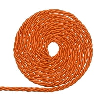 Uxcell Twisted Cord Trim, 5mm/11 Yard Trim Cord Rope 3-Ply Polyester Silk Twine Braided Rope Twist Ties Cords Silk Rope for Home Decor Graduation Honor Cord DIY Craft, Orange