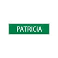 thumbnail image 1 of Patricia Girls Children Name Letter Printed Plaque Decoration Label Indoor Outdoor Unique Wall Novelty Aluminum Metal Sign 4"x18", 1 of 1