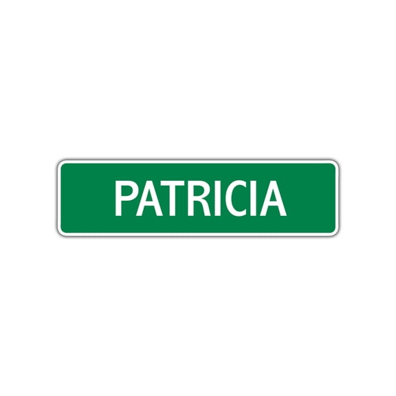 Patricia Girls Children Name Letter Printed Plaque Decoration Label Indoor Outdoor Unique Wall Novelty Aluminum Metal Sign 4"x13.5"