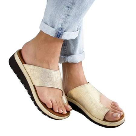 

Archer Summer Beach Clip Toe Faux Leather Slide Sandals Shoes Women Flat Flip-Flops