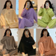 thumbnail image 3 of Pijama de mujer con estampado de gofres de primavera y otoño e invierno con cara sonriente, traje deportivo de verano de manga larga, ropa de casa, 3 of 6