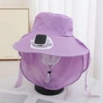 thumbnail image 2 of Moocorvic Women Sun Hat with Fan Fishing Wide Summer Hats for Outdoor Summer Camping Beach, USB Rechargeable & Solar Powered, 2 of 3