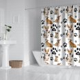 thumbnail image 2 of Corgi Dog and Footprints Shower Curtain 84"x72" ,Bathroom Decorative Shower Curtains Set with 12 Hooks,Modern Waterproof Washable Shower Curtain, 2 of 6