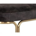 thumbnail image 4 of Sunpan Gwen 18.5" Modern Fabric and Iron Bench in Brown/Gold, 4 of 4