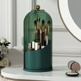 thumbnail image 2 of Grofry Makeup Brush，Holder Organizer，with Lid 360-Degree Rotatable Large Capacity Makeup Organizer Countertop Dustproof Cosmetics Storage Box, 2 of 7