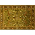 thumbnail image 1 of Ahgly Company Machine Washable Indoor Rectangle Oriental Yellow Traditional Area Rugs, 2' x 3', 1 of 4