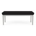 thumbnail image 4 of Lenox Steel Reception Waiting Room 2-Seat Bench / Silver Steel / Black, 4 of 5