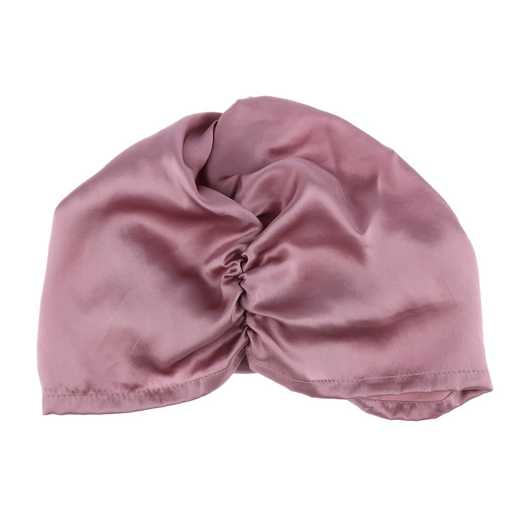 Segolike Women Ladeis Silk Sleeping Hat Wrap Night Hair Care Bonnet Scarves Hat - Pink, as described