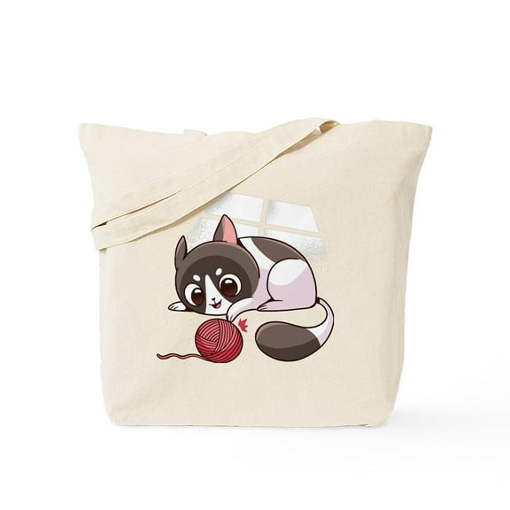 CafePress - Cute Kawaii Cat - Unisex Canvas Tote Bag, Beige, 1-Piece