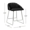 thumbnail image 4 of Hillsdale Furniture Boyle Upholstered Metal Counter Height Stool, Black, 4 of 10