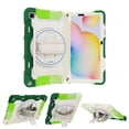 thumbnail image 2 of XYX 3in1 Rotating Stand Case for Samsung Galaxy Tab S6 Lite 10.4 inch with Hand/Shoulder Strap, Shockproof Rugged, Colorful Green, 2 of 7