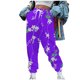 thumbnail image 2 of Puntoco Moda Casual Para Mujer Bolsillos Estampados No Posicionados Cintura Elástica Cordón Leggings Pantalones De Chándal Pantalones Morado Xl, 2 of 5