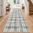 thumbnail image 4 of Haperlare Modern Plaid Runner Rug 2'x6' Washable Rugs, Non Slip Kitchen Rugs Ultra Soft Bedroom Rug Stain Resistant Carpet for Entryway Laundry, Blue, 4 of 8