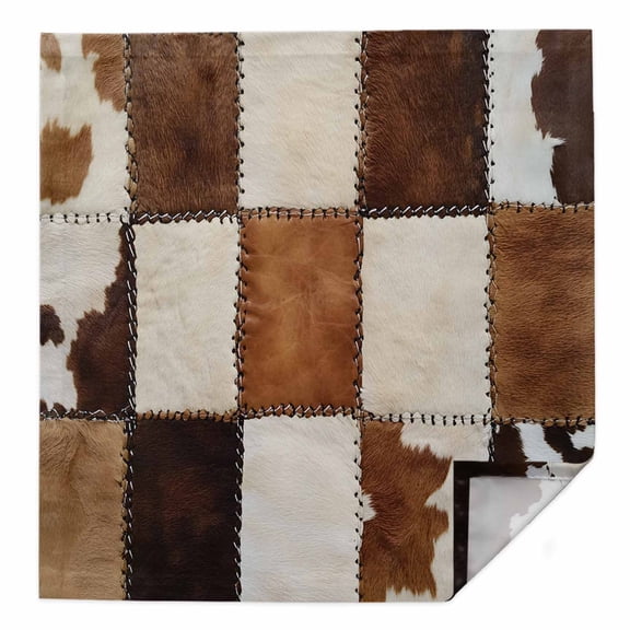 Cloth Napkins 1 Piece - 20x20 Inches, Abstract Cowhides Washable Reusable Table Napkins, Brown Beige Animal Fur Texture Soft & Absortbent Dining Napkin for Party Wedding Hotel Restaurant
