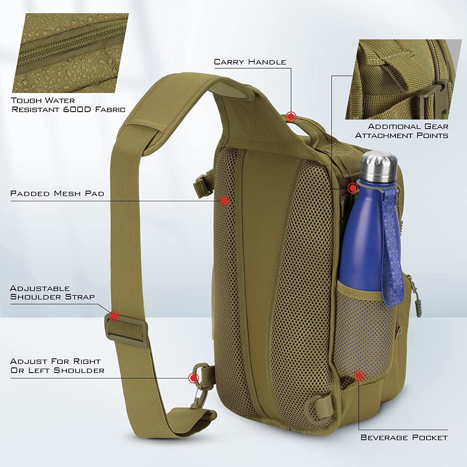 KastKing Tactical Sling Tackle Bag-Fishing Backpack Storge Fishing Gear and Equipment,Gift for Men- BlowBak