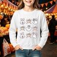 thumbnail image 2 of WhouRiu Girls Halloween Graphic Sweatshirt Long Sleeve Crew Neck Pullover Kids Autumn Winter Comfortable Cute Sweatshirts,11-12 Years, 2 of 4
