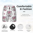 thumbnail image 4 of Kdxio Cartoon Poodle Dog Print Men's Swim Trunks with Compression Liner 7 Inch Inseam Quick Dry Swim Shorts, 4 of 7
