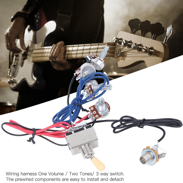 Kit De Arnés De Cableado De Guitarra Precableado, Interruptor De 3 Vías, Accesorios De Cables, Fácil Instalación, Cuerpo Compacto Para Guitarras Eléctricas