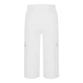 thumbnail image 7 of Omexry 2026 Womens Sweatpants Fashion Women Solid Color with Elastic Waist Casual Clothes Pockets Full Length Capris Pants White XXL, 7 of 7