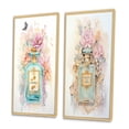 thumbnail image 3 of Designart "Vintage Floral Perfume Bottle in Pastel I" Perfumes Framed Wall Art Set Of 2 - Glam Blue Framed Wall Art Set Of 2, 3 of 6