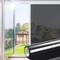 thumbnail image 1 of TEMOGU-One Way Window Film Reflective Heat Blocking & Sun Blocking, Privacy Film for Windows, Tint Mirror for House Windows, Heat Reflective & Control, Static Cling, Black, 44.5x400cm, 1 of 4