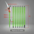 thumbnail image 2 of INTBUYING Manual Pole Saw, 7-26 ft Extension Tree Pole Pruner, 2 In 1 Tree Scissor Saw and Scissor for High Branches Trimming Garden Tools Loppers Hand Pole Saws Tree Pruner Pole S, 2 of 6