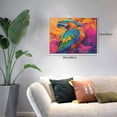thumbnail image 2 of Balery Vibrant Parrot Splash Art Pattern Canvas Decorative Picture – 30x40in Premium Wall Art, Modern Canvas Print for Home Decor（Horizontal）, 2 of 6
