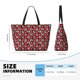 thumbnail image 4 of Easygdp Red Floral Bolsa de Viaje de Playa de Gran Capacidad, Bolsa Tote Perfecta para la Playa, Escapadas de Fin de Semana y Viajes, 4 of 7