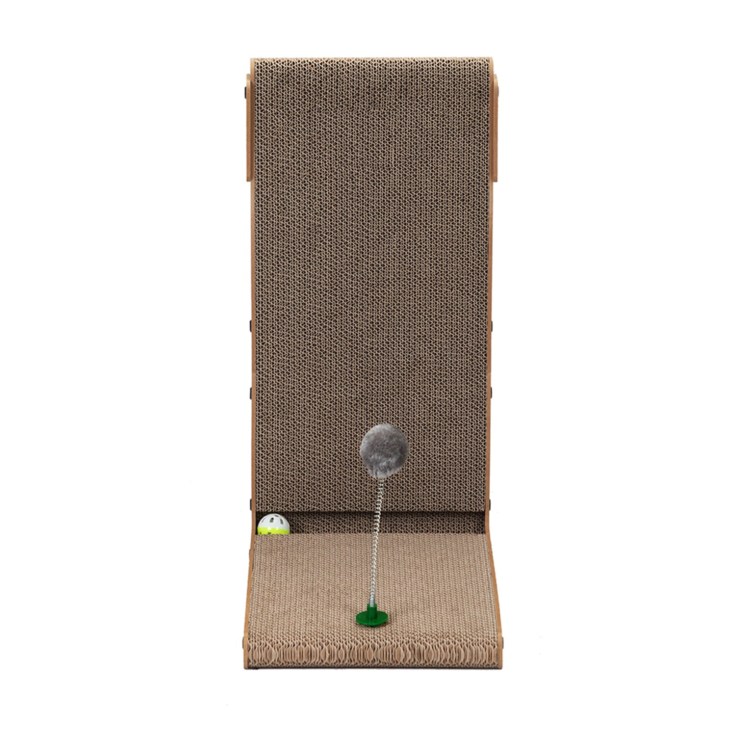Pefilos Cat Scratching Post Toy Cardboard for Jumbo Adult Cats, Cat Scratcher for Furniture Lounge, Scratch Pad with Catnip, Cat Bed Couch for House, Brown Pefilos Cat Scratching Post Toy Cardboard for Jumbo Adult Cats, Cat Scratcher for Furniture Lounge, Scratch Pad with Catnip, Cat Bed Couch for House, Brown