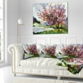 thumbnail image 3 of Designart Tree with Spring Flowers - Floral Throw Pillow - 18x18, 3 of 5
