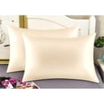 thumbnail image 3 of Satin Silky Pillowcases Set of 2 for Hair and Skin, Super Soft and Breathable Pillowcases Polyester Pillow Cover, 20x29 inches, 3 of 4