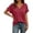Red, variant on MEZZALL Women T-Shirts Short Sleeved Tops With V Neck Loose Fit Solid Color Large Size Casual T Shirt Vacation Streetwear