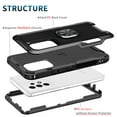 thumbnail image 5 of SaniMore for Samsung Galaxy A53 5G Magnetic Case, Rugged PC & TPU Bumpers with Car Mount & Ring Kickstand Heavy Duty Full Body Protective Case for Samsung A53 5G Women Men, Black, 5 of 8