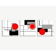thumbnail image 2 of Modern Geometric Red Abstract Prints Kitchen Decor Red Wall Art 3 PCS Black and White Red Decor Nordic Style Bathroom Picture Canvas Wall Art Abstract Artwork Decorations for Bedroom, 2 of 6