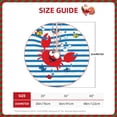 thumbnail image 4 of Bingfone Christmas Tree Skirt Mat Christmas Decoration Interior 48"-Red Funny Crab On Blue Stripe, 4 of 8