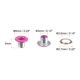 thumbnail image 2 of 200 Juegos Ojales Kit Metal Ojales 3mm 0.12 Ojal Herramienta para Zapatos Ropa Cinturón Bolsa Bricolaje Proyecto, Fucsia, 2 of 7