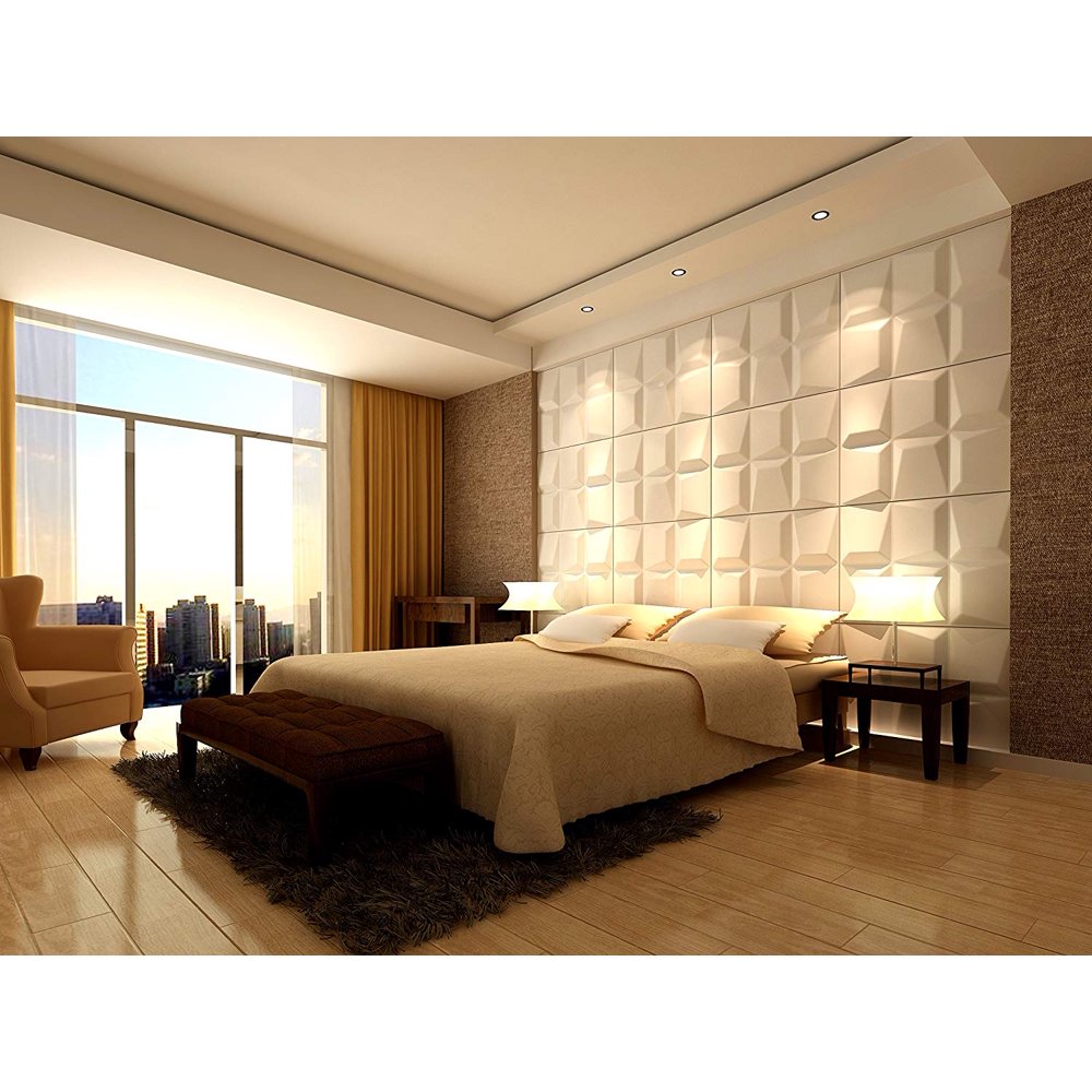 3D Decorative Wall Panels/Paintable Plant Fiber Design/Textured Eco