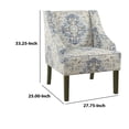 thumbnail image 4 of HomePop Classic Swoop Arm Accent Chair - Blue and Off-White Medallion Pattern, 4 of 5