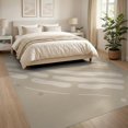 thumbnail image 3 of ODIKA 8'x10' Ivory Beige Abstract Flowing Lines Washable Area Rug Modern Minimalist Diagonal Streaks Shapes Dots Artistic Movement Durable, Non-Slip for Living Room, Under Sectional, Family, 3 of 7