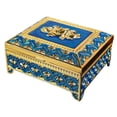 thumbnail image 2 of Caja de Joyería Fernando Caja de baratijas Rectangular grabada Metálica 5x4x2 Pul Azul, 2 of 6