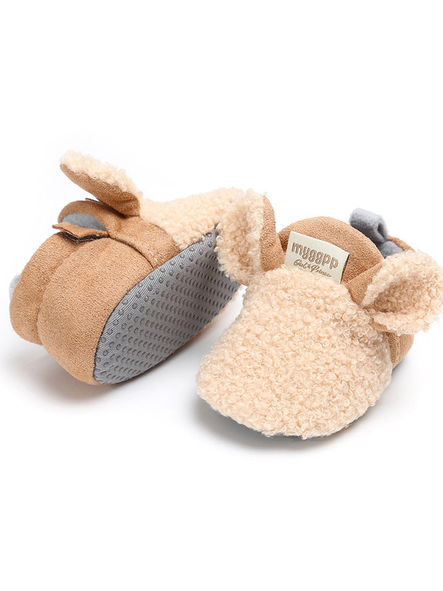 Spring hue Infant Slippers Cartoon Ear Knit Shoes - Walmart.com