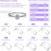 Ring Sizer Adjuster Kit for Loose Rings , Invisible Ring Guards, Silicone Tighteners, EVA Foam Spacers , Ring Measuring Tool & Polishing Cloth (Universal Fit for Women & Men)
