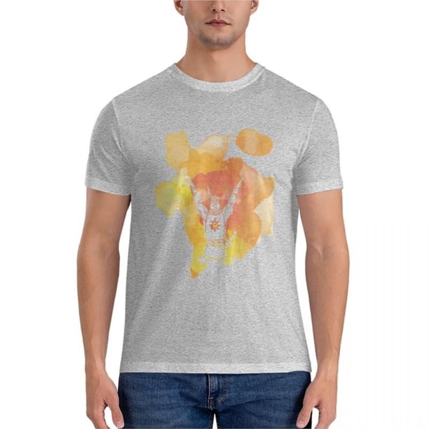 Camiseta incandescente solaireclásica para hombre Camisa de algodón negra Verano
